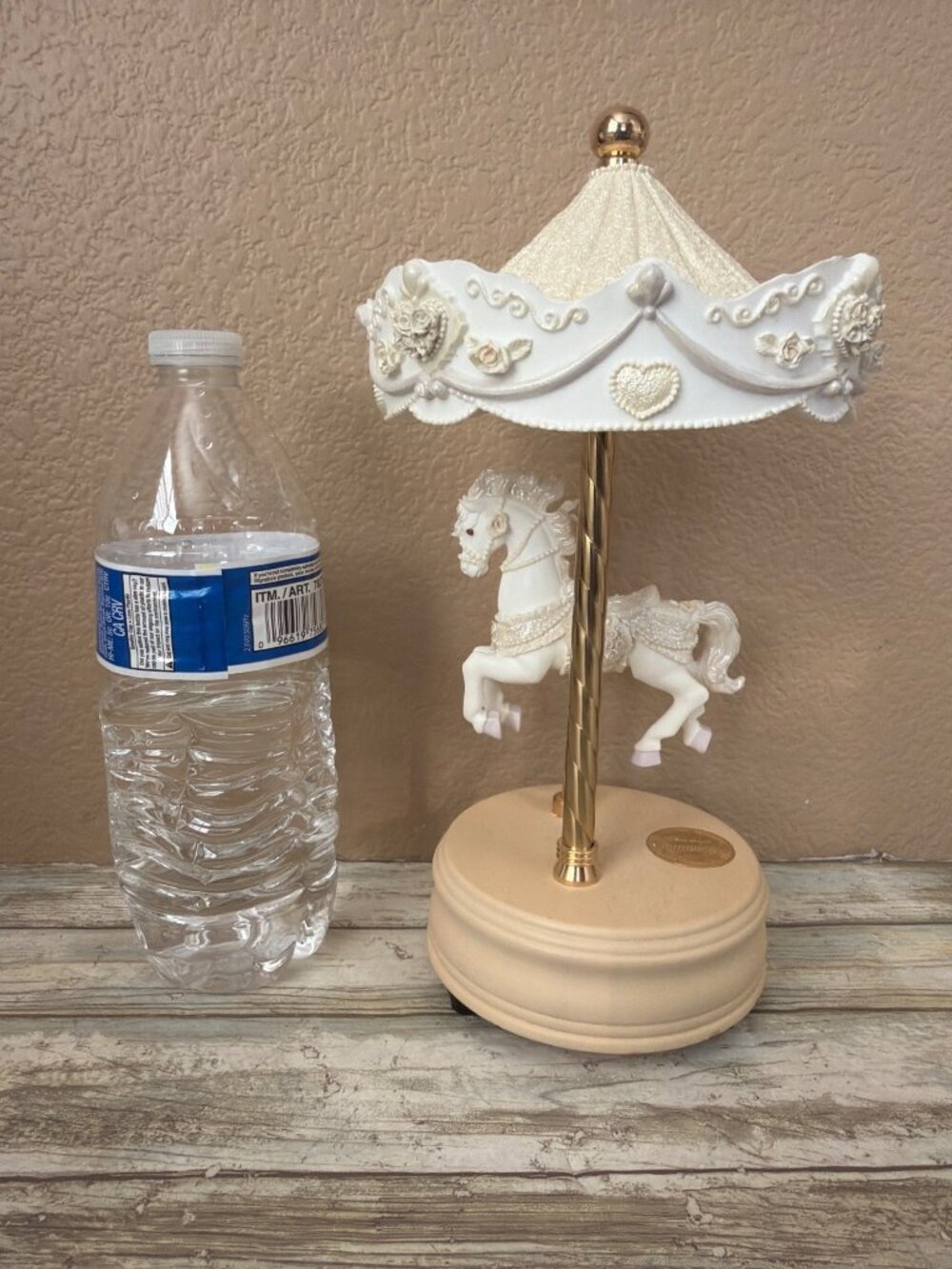 1994 San Francisco Music Box Chantilly Carousel Horse Plays Beauty & Beast NEW - Picture 4 of 16